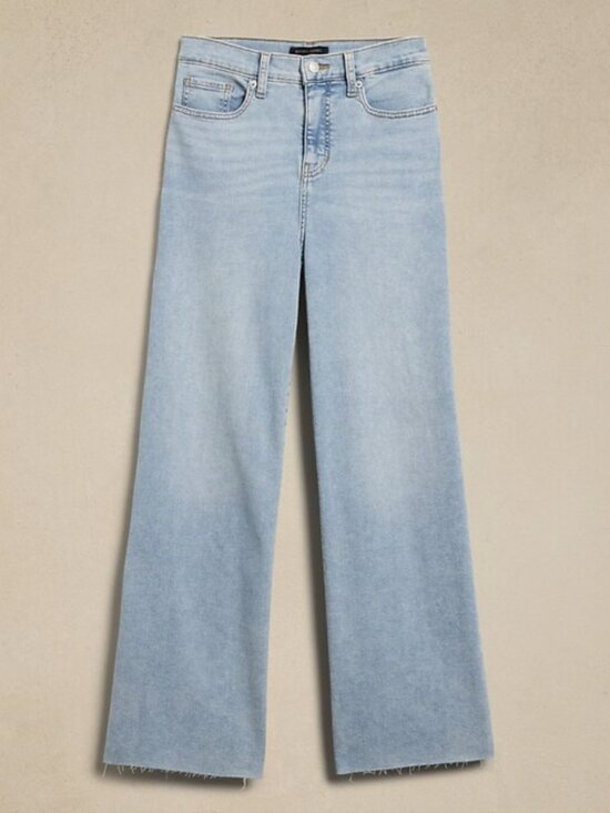 Banana Republic Factory Denim - Banana Republic Factory High-Rise Wide-Leg Raw Hem Jeans - Size 25/0 - NWT